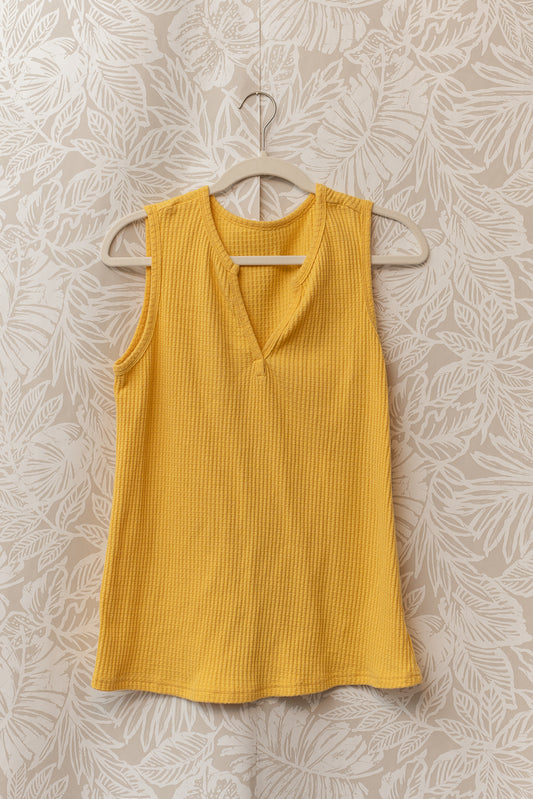 Size L | Yellow Ochre Sleeveless Top 🍁