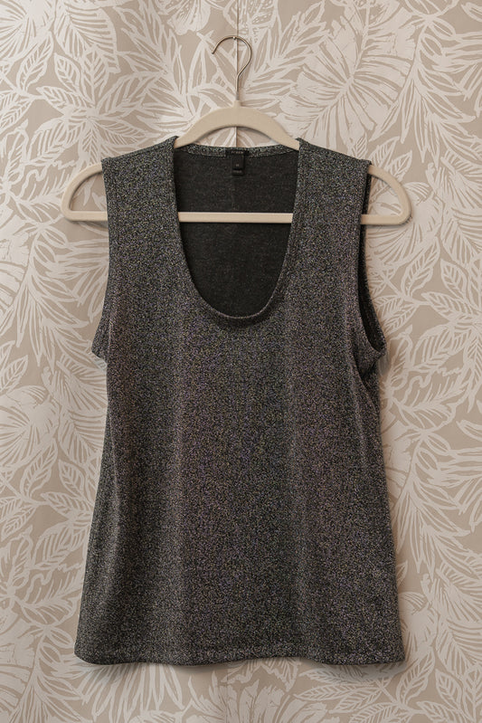 Size M | JCrew Silver Sparkle Sleeveless ❄️