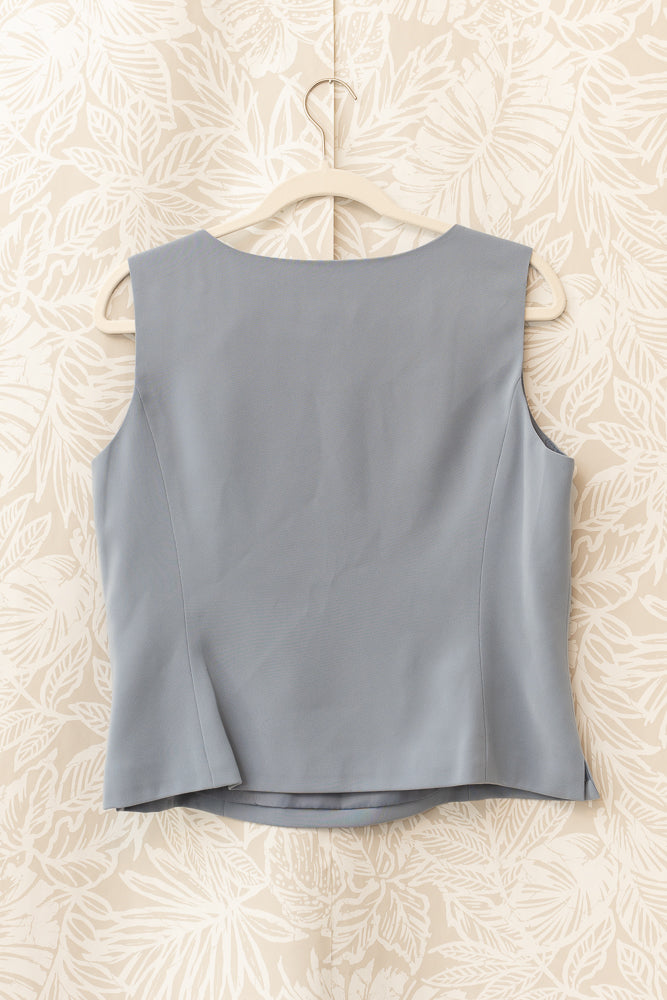 Size 10P | Blue Grey Sleeveless Top ☀️