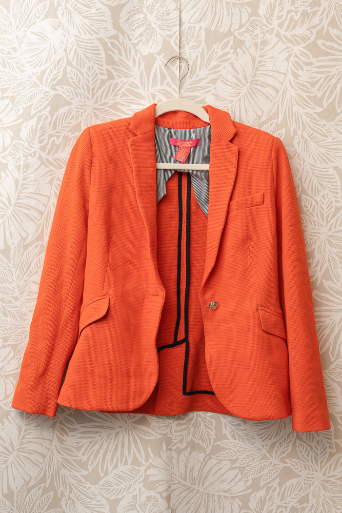 Size 2 | Dark Tangerine Blazer 🌷