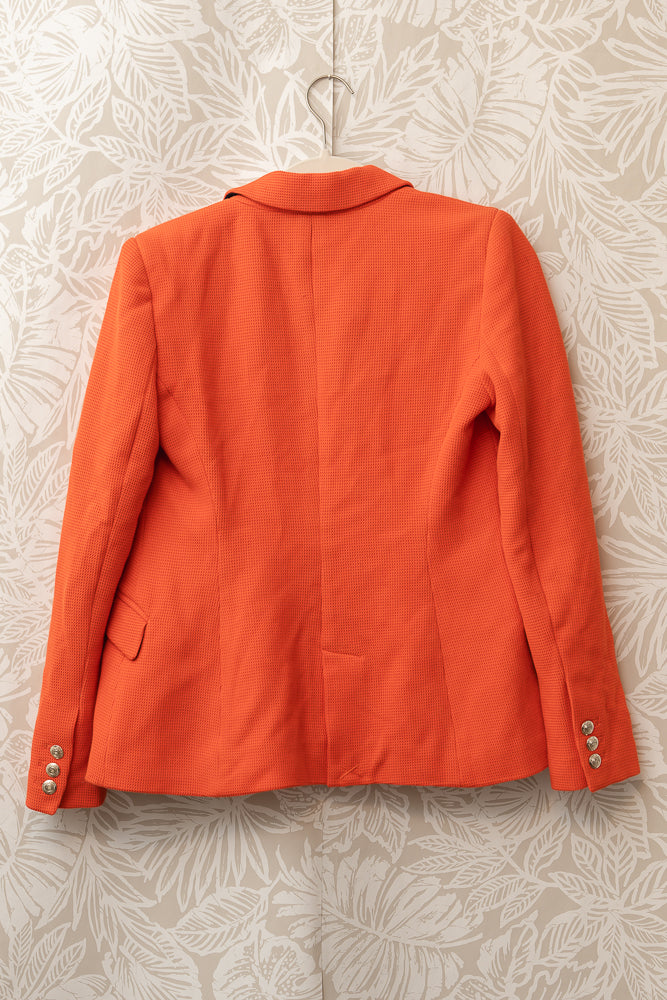 Size 2 | Dark Tangerine Blazer 🌷