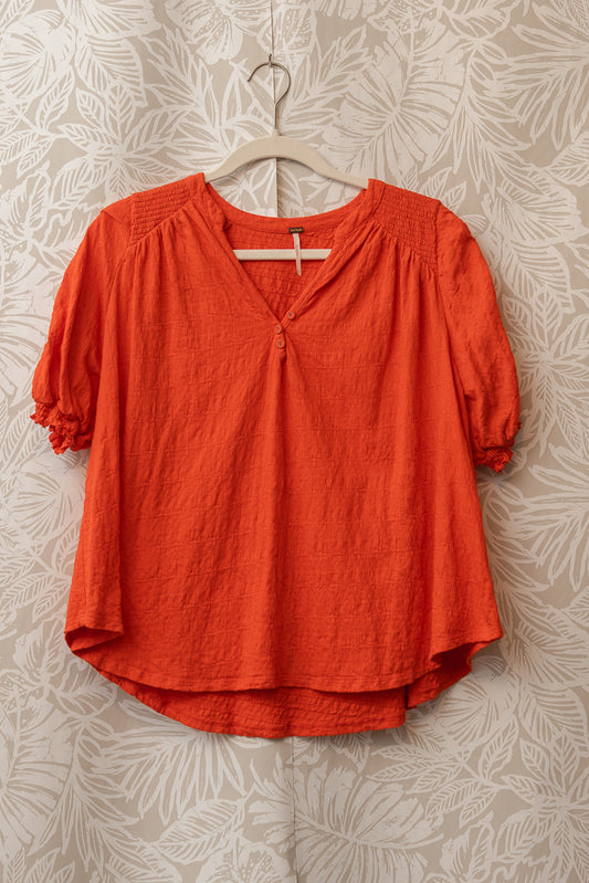 Size XS-L | Muted Orange Free People Top 🍁