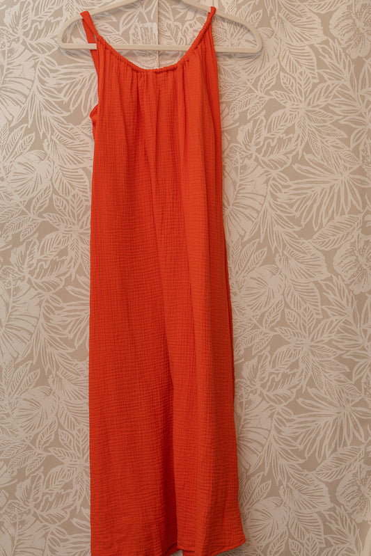 Size S/M | NWT Reddish Orange Midi Dress 🍁