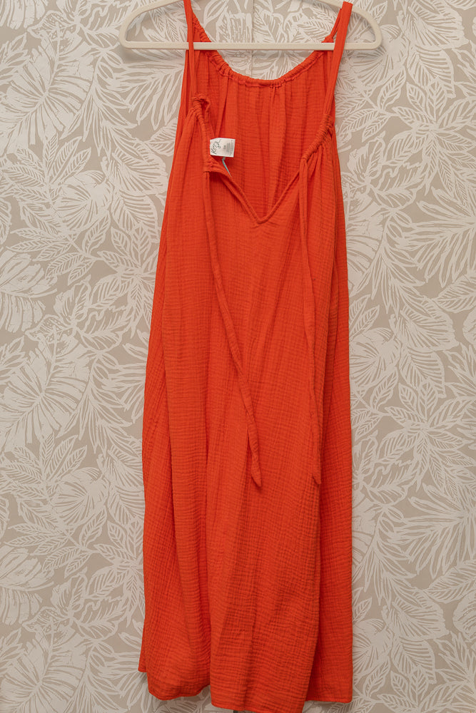 Size S/M | NWT Reddish Orange Midi Dress 🍁